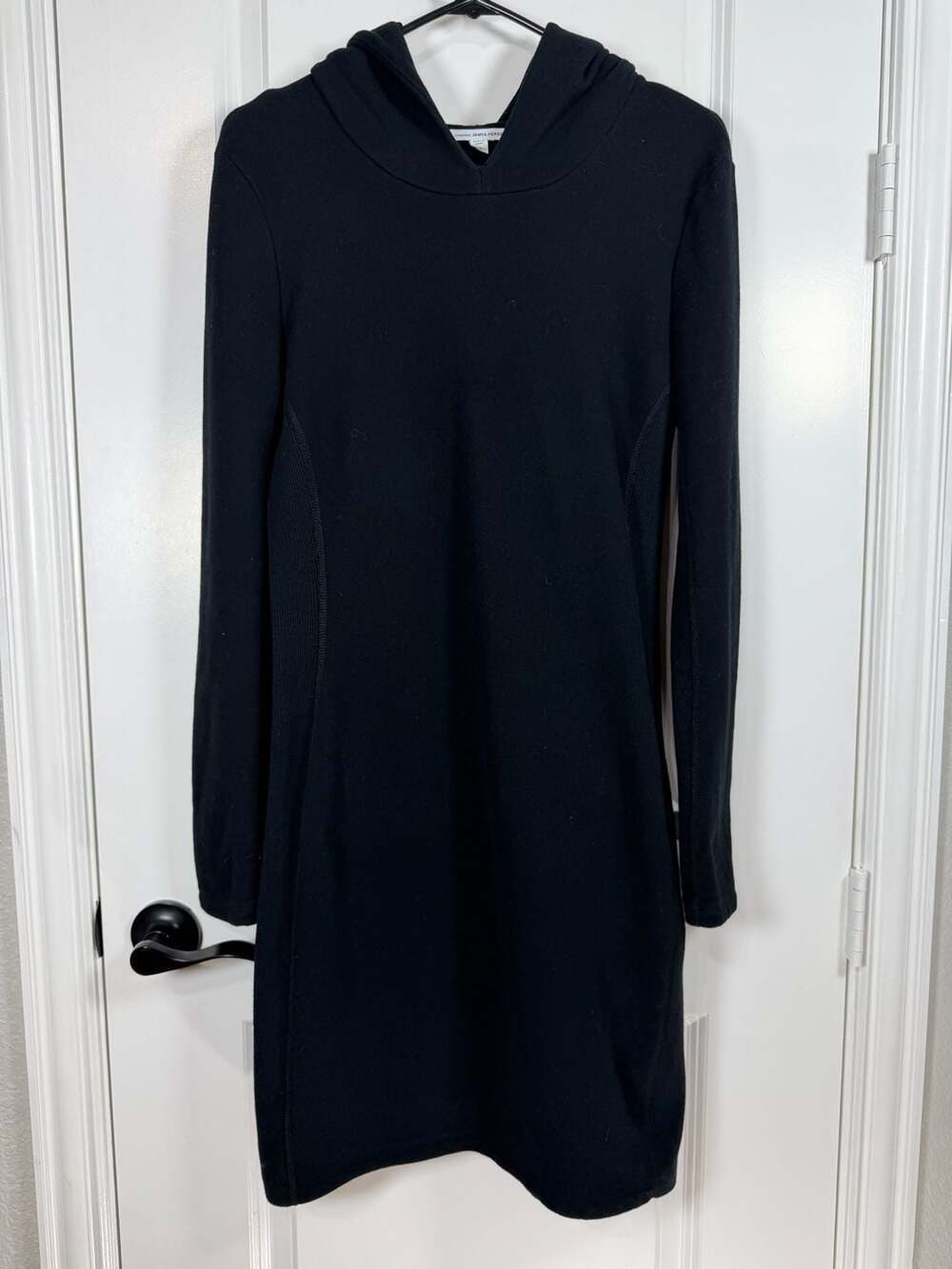 Standard James Perse Black French Terry Hooded Mini Dress Size 3